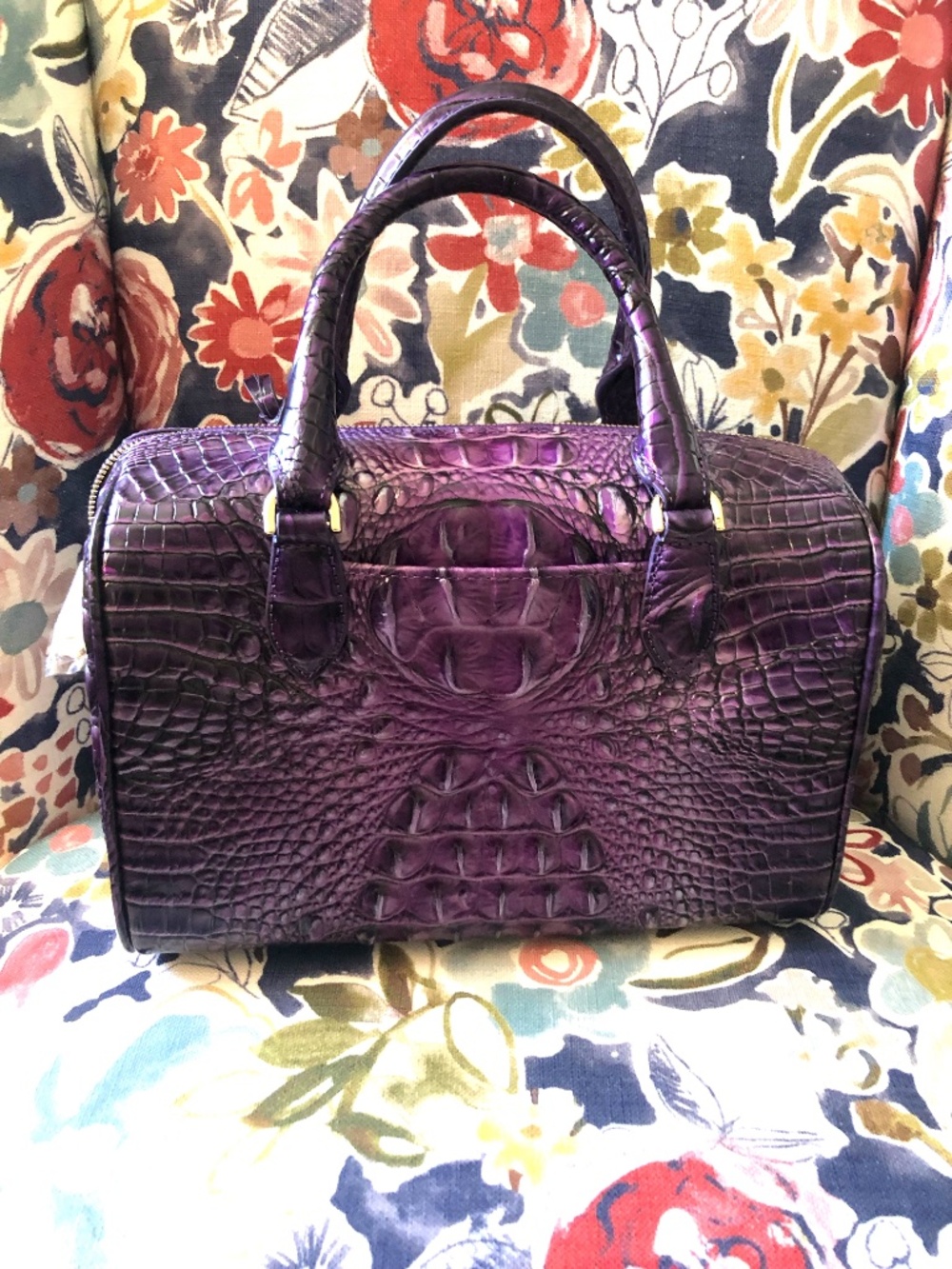 NWT Authentic Brahmin Stacy Ultraviolet (Purple) Ombre Melbourne Handbag - Picture 4 of 7